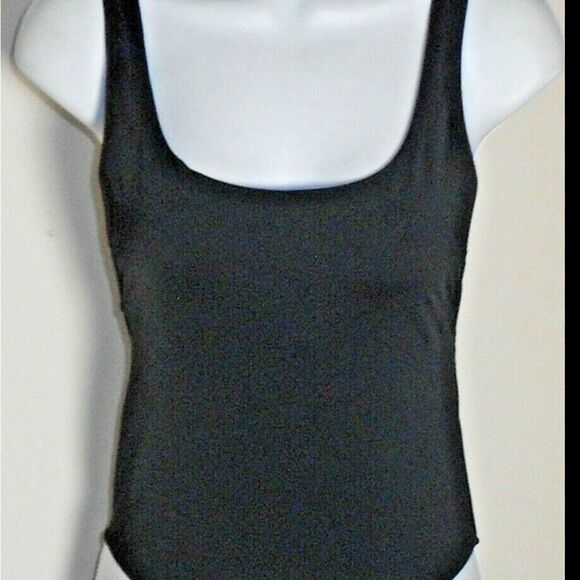 Zara Black one piece  scoop neck line Regular Swimwear Size Large - Picture 2 of 7